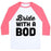 Virgin Teez  Baseball Tee Unisex Classic Baseball Tee / x-small / White/Neon Pink BRIDE WITH A BOD UNISEX CLASSIC BASEBALL TEE