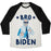 Virgin Teez  Baseball Tee Unisex Tri-Blend Baseball Tee / small / Oatmeal / Black BRO BIDEN UNISEX TRI-BLEND BASEBALL TEE