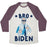 Virgin Teez  Baseball Tee Unisex Tri-Blend Baseball Tee / small / Oatmeal / Maroon BRO BIDEN UNISEX TRI-BLEND BASEBALL TEE