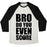 Virgin Teez  Baseball Tee Unisex Tri-Blend Baseball Tee / small / Oatmeal / Black BRO DO YOU EVEN SCORE (BASKETBALL) UNISEX TRI-BLEND BASEBALL TEE