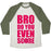 Virgin Teez  Baseball Tee Unisex Tri-Blend Baseball Tee / small / Oatmeal / Moss BRO DO YOU EVEN SCORE (VOLLEYBALL) UNISEX TRI-BLEND BASEBALL TEE