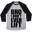 Virgin Teez  Baseball Tee Unisex Tri-Blend Baseball Tee / small / Athletic Gray / Black BRO I DON'T EVEN LIFT UNISEX TRI-BLEND BASEBALL TEE