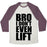 Virgin Teez  Baseball Tee Unisex Tri-Blend Baseball Tee / small / Oatmeal / Maroon BRO I DON'T EVEN LIFT UNISEX TRI-BLEND BASEBALL TEE