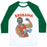 Virgin Teez  Baseball Tee Unisex Classic Baseball Tee / x-small / White/Dark Green BROBAMA UNISEX CLASSIC BASEBALL TEE