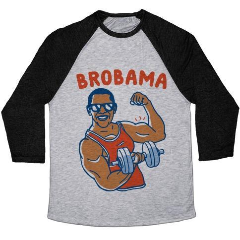 Virgin Teez  Baseball Tee Unisex Tri-Blend Baseball Tee / small / Athletic Gray / Black BROBAMA UNISEX TRI-BLEND BASEBALL TEE