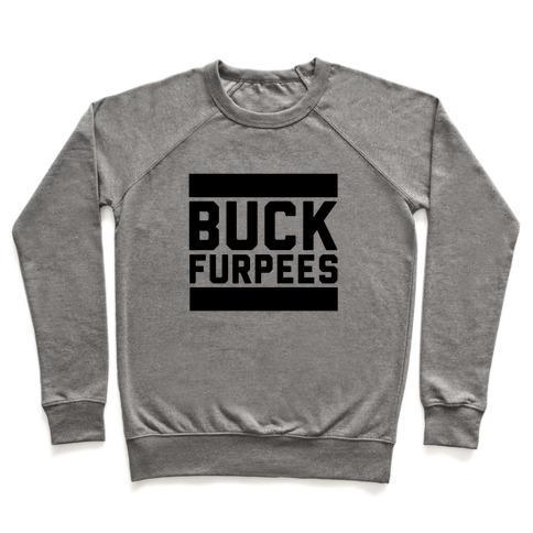 Virgin Teez  Pullover Crewneck Sweatshirt / x-small / Heathered Gray BUCK FURPEES CREWNECK SWEATSHIRT