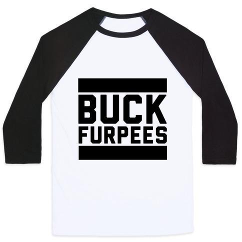 Virgin Teez  Baseball Tee Unisex Classic Baseball Tee / x-small / White/Black BUCK FURPEES UNISEX CLASSIC BASEBALL TEE