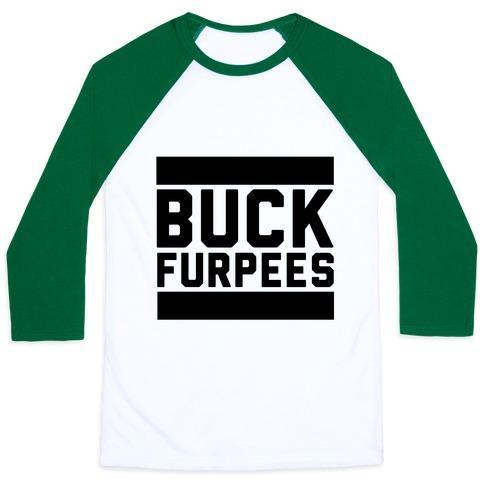 Virgin Teez  Baseball Tee Unisex Classic Baseball Tee / x-small / White/Dark Green BUCK FURPEES UNISEX CLASSIC BASEBALL TEE