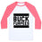Virgin Teez  Baseball Tee Unisex Classic Baseball Tee / x-small / White/Neon Pink BUCK FURPEES UNISEX CLASSIC BASEBALL TEE