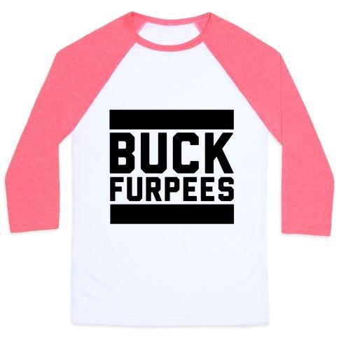 Virgin Teez  Baseball Tee Unisex Classic Baseball Tee / x-small / White/Neon Pink BUCK FURPEES UNISEX CLASSIC BASEBALL TEE