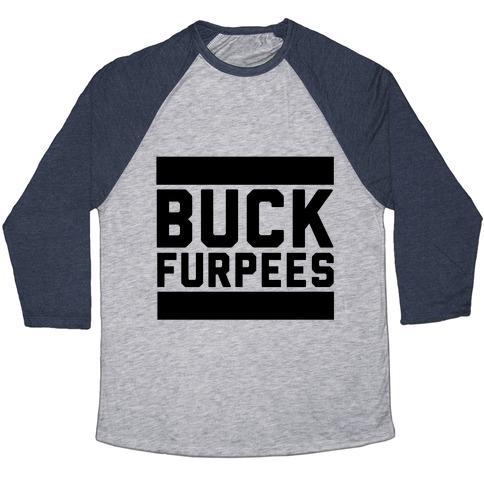 Virgin Teez  Baseball Tee Unisex Tri-Blend Baseball Tee / small / Athletic Gray / Navy BUCK FURPEES UNISEX TRI-BLEND BASEBALL TEE