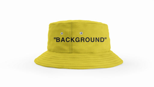 Background Off-white Yellow Reversible Bucket Hat