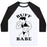Virgin Teez  Baseball Tee Unisex Classic Baseball Tee / x-small / White/Black BUFF BABE UNISEX CLASSIC BASEBALL TEE