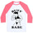 Virgin Teez  Baseball Tee Unisex Classic Baseball Tee / x-small / White/Neon Pink BUFF BABE UNISEX CLASSIC BASEBALL TEE
