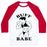 Virgin Teez  Baseball Tee Unisex Classic Baseball Tee / x-small / White/Red BUFF BABE UNISEX CLASSIC BASEBALL TEE