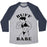 Virgin Teez  Baseball Tee Unisex Tri-Blend Baseball Tee / small / Athletic Gray / Navy BUFF BABE UNISEX TRI-BLEND BASEBALL TEE
