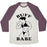 Virgin Teez  Baseball Tee Unisex Tri-Blend Baseball Tee / small / Oatmeal / Maroon BUFF BABE UNISEX TRI-BLEND BASEBALL TEE