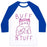 Virgin Teez  Baseball Tee Unisex Classic Baseball Tee / x-small / White/Blue BUFF 'N TUFF CAT UNISEX CLASSIC BASEBALL TEE