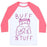 Virgin Teez  Baseball Tee Unisex Classic Baseball Tee / x-small / White/Neon Pink BUFF 'N TUFF CAT UNISEX CLASSIC BASEBALL TEE