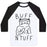 Virgin Teez  Baseball Tee Unisex Classic Baseball Tee / x-small / White/Black BUFF 'N TUFF CAT UNISEX CLASSIC BASEBALL TEE
