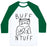Virgin Teez  Baseball Tee Unisex Classic Baseball Tee / x-small / White/Dark Green BUFF 'N TUFF CAT UNISEX CLASSIC BASEBALL TEE