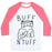 Virgin Teez  Baseball Tee Unisex Classic Baseball Tee / x-small / White/Neon Pink BUFF 'N TUFF CAT UNISEX CLASSIC BASEBALL TEE