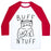 Virgin Teez  Baseball Tee Unisex Classic Baseball Tee / x-small / White/Red BUFF 'N TUFF CAT UNISEX CLASSIC BASEBALL TEE