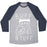 Virgin Teez  Baseball Tee Unisex Tri-Blend Baseball Tee / small / Athletic Gray / Navy BUFF 'N TUFF CAT UNISEX TRI-BLEND BASEBALL TEE