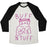 Virgin Teez  Baseball Tee Unisex Tri-Blend Baseball Tee / small / Oatmeal / Black BUFF 'N TUFF CAT UNISEX TRI-BLEND BASEBALL TEE