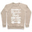 Virgin Teez  Pullover Crewneck Sweatshirt / x-small / Heathered Oatmeal BUILDING A BAD ASS BODY ONE REP AT A TIME CREWNECK SWEATSHIRT
