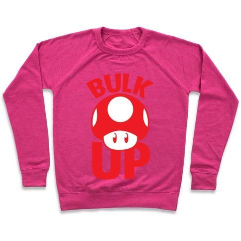 Virgin Teez  Pullover Crewneck Sweatshirt / x-small / Deep Pink BULK UP CREWNECK SWEATSHIRT