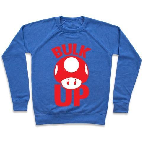 Virgin Teez  Pullover Crewneck Sweatshirt / x-small / Heathered Blue BULK UP CREWNECK SWEATSHIRT