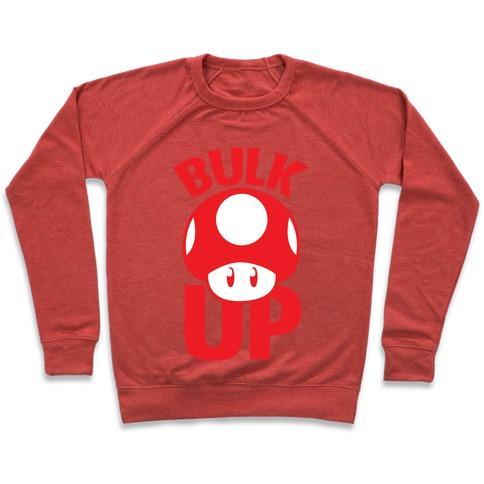 Virgin Teez  Pullover Crewneck Sweatshirt / x-small / Heathered Red BULK UP CREWNECK SWEATSHIRT