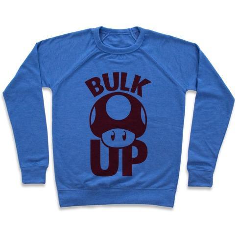 Virgin Teez  Pullover Crewneck Sweatshirt / x-small / Heathered Blue BULK UP CREWNECK SWEATSHIRT