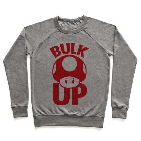 Virgin Teez  Pullover Crewneck Sweatshirt / x-small / Heathered Gray BULK UP CREWNECK SWEATSHIRT