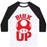 Virgin Teez  Baseball Tee Unisex Classic Baseball Tee / x-small / White/Black BULK UP UNISEX CLASSIC BASEBALL TEE