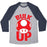 Virgin Teez  Baseball Tee Unisex Tri-Blend Baseball Tee / small / Athletic Gray / Navy BULK UP UNISEX TRI-BLEND BASEBALL TEE