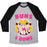 Virgin Teez  Baseball Tee Unisex Tri-Blend Baseball Tee / small / Athletic Gray / Black BUNS & GUNS UNISEX TRI-BLEND BASEBALL TEE