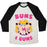 Virgin Teez  Baseball Tee Unisex Tri-Blend Baseball Tee / small / Oatmeal / Black BUNS & GUNS UNISEX TRI-BLEND BASEBALL TEE