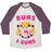 Virgin Teez  Baseball Tee Unisex Tri-Blend Baseball Tee / small / Oatmeal / Maroon BUNS & GUNS UNISEX TRI-BLEND BASEBALL TEE