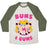 Virgin Teez  Baseball Tee Unisex Tri-Blend Baseball Tee / small / Oatmeal / Moss BUNS & GUNS UNISEX TRI-BLEND BASEBALL TEE