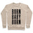 Virgin Teez  Pullover Crewneck Sweatshirt / x-small / Heathered Oatmeal BURN BABY BURN CREWNECK SWEATSHIRT