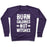 Virgin Teez  Pullover Crewneck Sweatshirt / x-small / Purple BURN CALORIES NOT WITCHES CREWNECK SWEATSHIRT