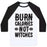 Virgin Teez  Baseball Tee Unisex Classic Baseball Tee / x-small / White/Black BURN CALORIES NOT WITCHES UNISEX CLASSIC BASEBALL TEE