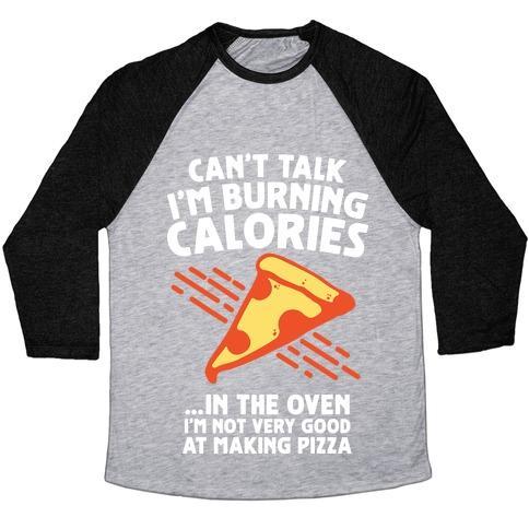 Virgin Teez  Baseball Tee Unisex Tri-Blend Baseball Tee / small / Athletic Gray / Black BURNING CALORIES UNISEX TRI-BLEND BASEBALL TEE
