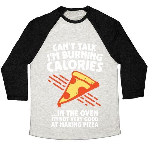 Virgin Teez  Baseball Tee Unisex Tri-Blend Baseball Tee / small / Oatmeal / Black BURNING CALORIES UNISEX TRI-BLEND BASEBALL TEE