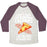 Virgin Teez  Baseball Tee Unisex Tri-Blend Baseball Tee / small / Oatmeal / Maroon BURNING CALORIES UNISEX TRI-BLEND BASEBALL TEE