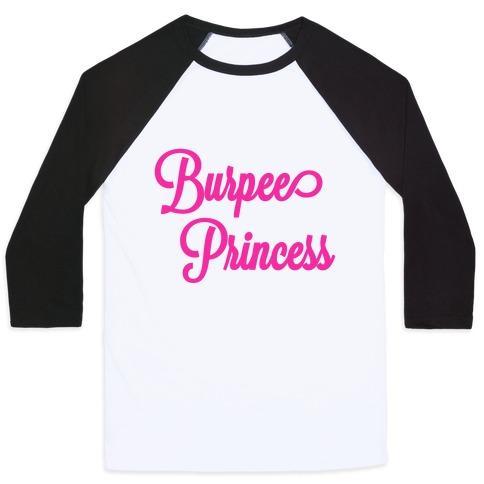 Virgin Teez  Baseball Tee Unisex Classic Baseball Tee / x-small / White/Black BURPEE PRINCESS UNISEX CLASSIC BASEBALL TEE