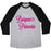 Virgin Teez  Baseball Tee Unisex Tri-Blend Baseball Tee / small / Athletic Gray / Black BURPEE PRINCESS UNISEX TRI-BLEND BASEBALL TEE