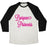 Virgin Teez  Baseball Tee Unisex Tri-Blend Baseball Tee / small / Oatmeal / Black BURPEE PRINCESS UNISEX TRI-BLEND BASEBALL TEE